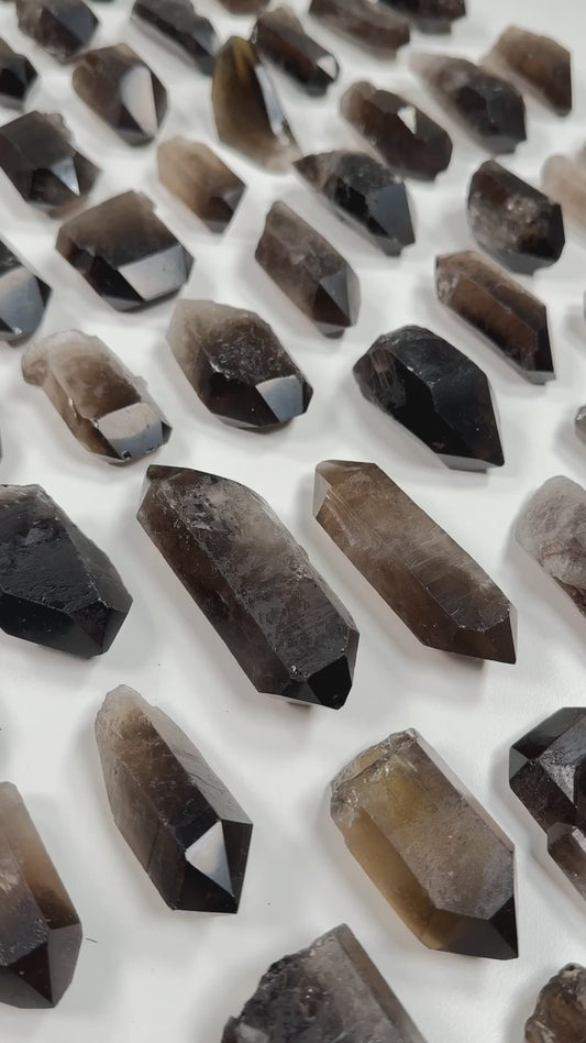 Rare Spanish Morion Quartz Crystal Wands (Lot: SO-77)