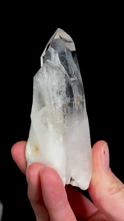 La Belleza レムリアンクォーツポイント、超光学的透明度ミディアム＆ラージサイズ (CO-154)