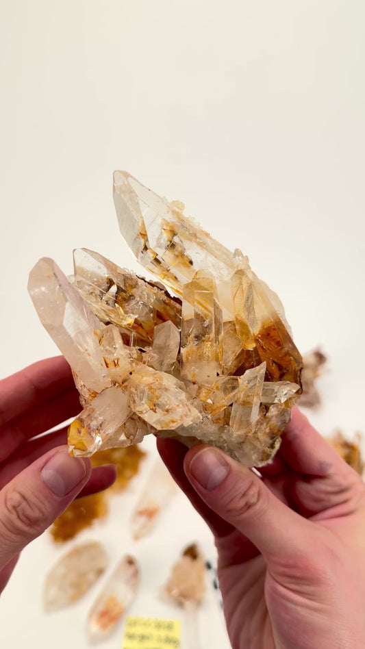 DRAGON FIRE LEMURIAN QUARTZ CLUSTERS (LC-3028) | WHOLESALE LOT | MIZED SIZE