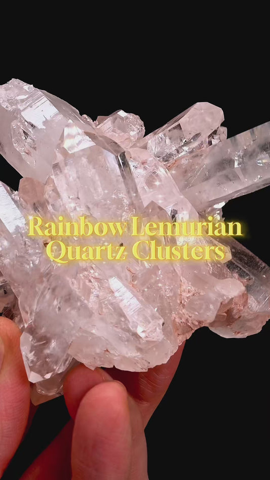 Rainbow Lemurian Quartz Clusters Mixed Selection (LC-3043) | Wholesale Lot | 2720g x5 | Medium & Small Sizes