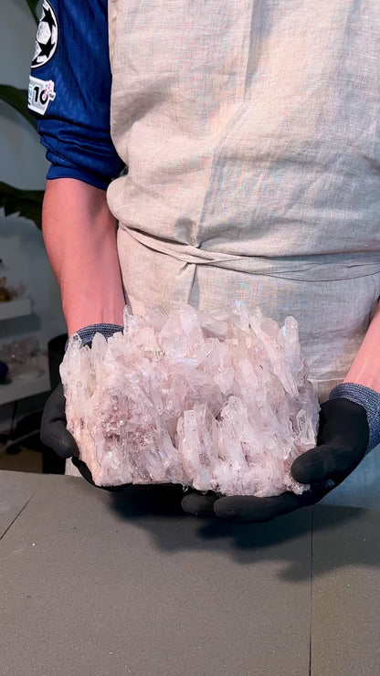 PINK LEMURIAN QUARTZ CLUSTER (P-1468) 4020G X1 | WHOLESALE LOT