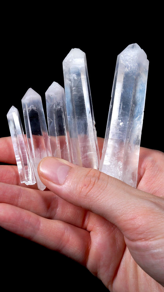 Elestial Crown Blue Smoke Lemurian Quartz Crystal points by kilo Small size WHOLESALE