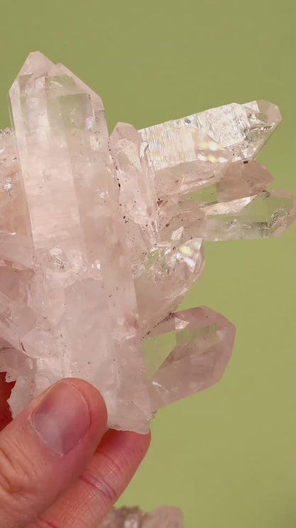PINK LEMURIAN QUARTZ CLUSTERS (P-3010) | WHOLESALE LOT | MIXED SIZE