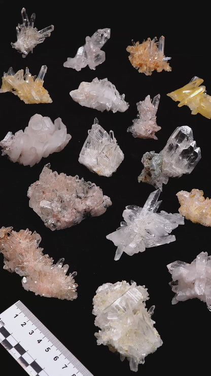 RAINBOW MIX LEMURIAN QUARTZ CLUSTERS (LC-3095) | WHOLESALE LOT | SMALL SIZE 1055g x17
