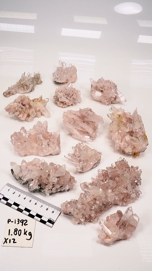 Pink Lemurian Quartz Clusters Small Size (P-1392)