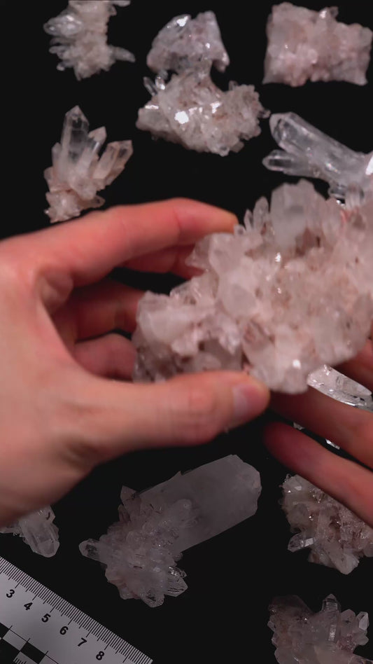 PINK LEMURIAN QUARTZ CLUSTERS (P-3087) | WHOLESALE LOT | SMALL SIZE 1635g x15