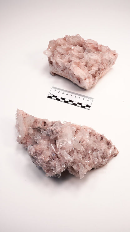 PINK LEMURIAN QUARTZ CLUSTERS LARGE SIZE (P-1454) 3,053 G X2 | WHOLESALE LOT