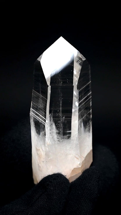 TEMPLE HEART DOW PEÑAS BLANCAS LEMURIAN QUARTZ CRYSTAL POINT (PE-1D) 99G X1 | COLLECTOR SPECIMEN