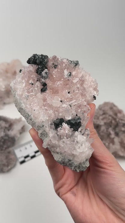 Pink Lemurian Quartz Clusters Medium size (P-1240) 2304g  x5 pieces