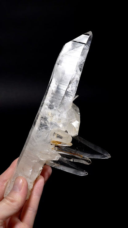 Mind-blowing Sword of Light Lemurian Quartz crystal Collector Specimen (lot: CO-289) 549g x1