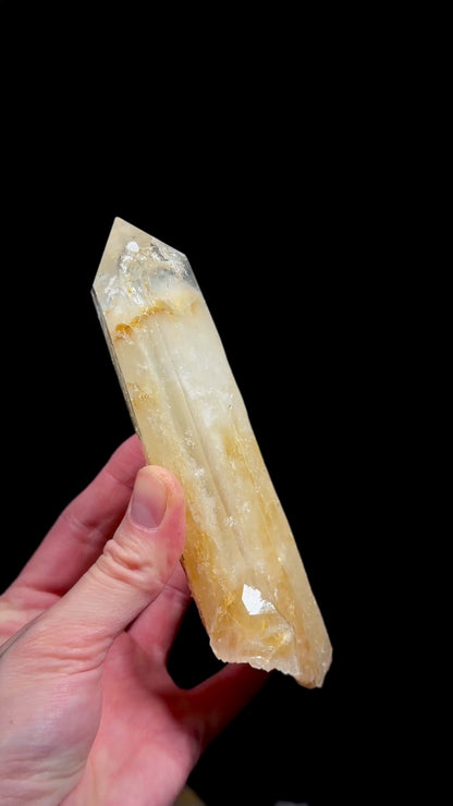 Golden Healer DNA Blue Smoke (Milton mine) Lemurian Quartz Crystal Wands (BS-3001) | WHOLESALE LOT | MIXED SIZE