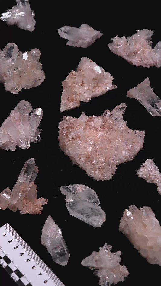 PINK LEMURIAN QUARTZ CLUSTERS (P-3088) | WHOLESALE LOT | SMALL SIZE 1595g x14