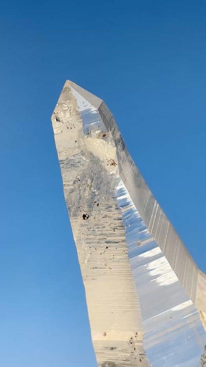 ムゾ・ハビット・レーザー・レムリアン・クォーツ・ソード・オブ・ライト（ロット：CO-215）コレクター標本