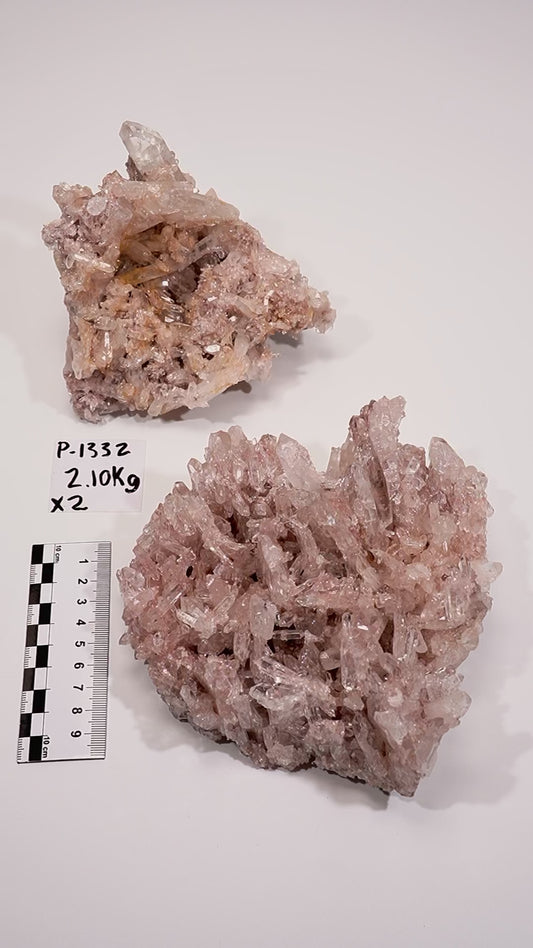 Pink Lemurian Quartz Clusters (P-1332)