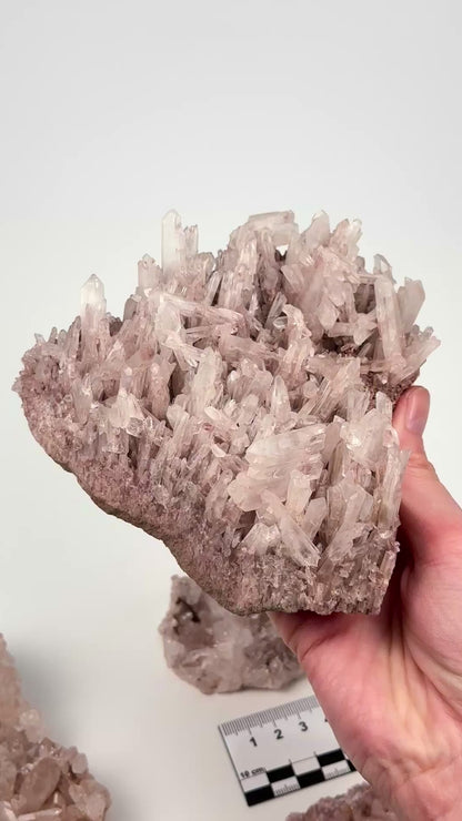 Pink Lemurian Quartz Clusters Medium size (P-1211) 1853g x5