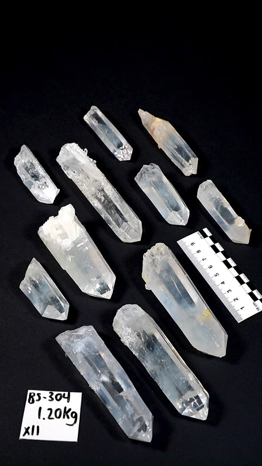 Blue Feather Lemurian Quartz crystal Points (BS-304)