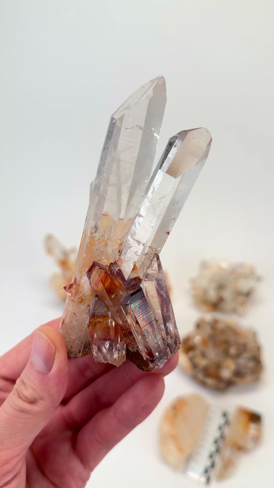 DRAGON FIRE LEMURIAN QUARTZ CLUSTERS (LC-3030) | WHOLESALE LOT | MXED SIZE