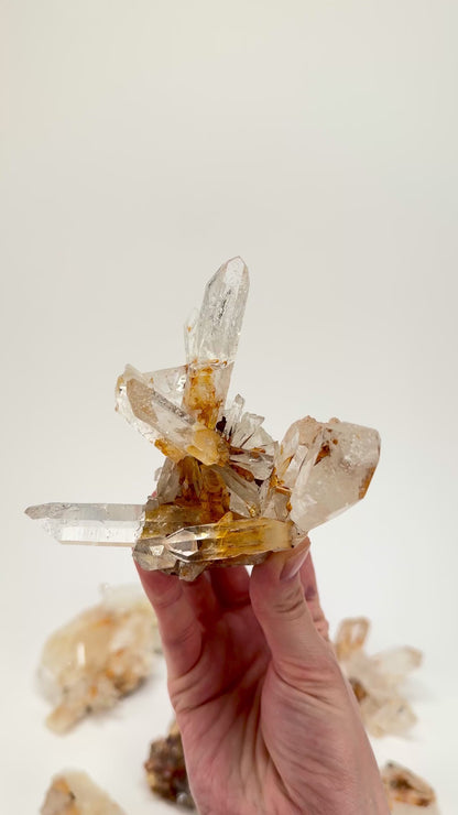 DRAGON FIRE LEMURIAN QUARTZ CLUSTERS (LC- 3026) | WHOLESALE LOT | MIXED SIZE