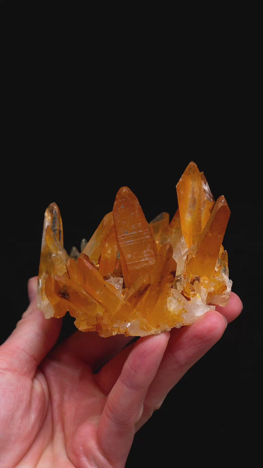 TANGERINE GOLDEN HEALER LEMURIAN QUARTZ CLUSTERS (LC-3078) | WHOLESALE LOT | SMALL SIZE 970g x9