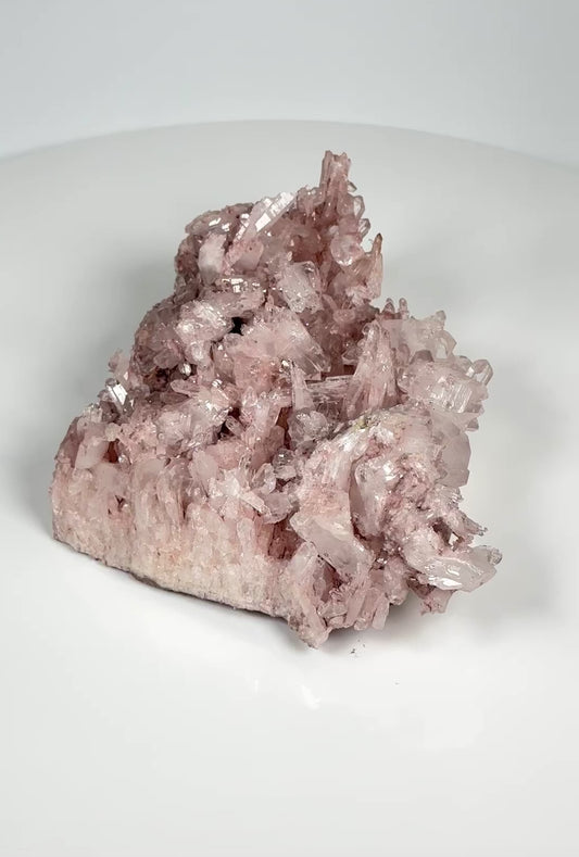 Pink Faden Lemurian Quartz Cluster Extra High Quality Large size WHOLESALE (P-1077)