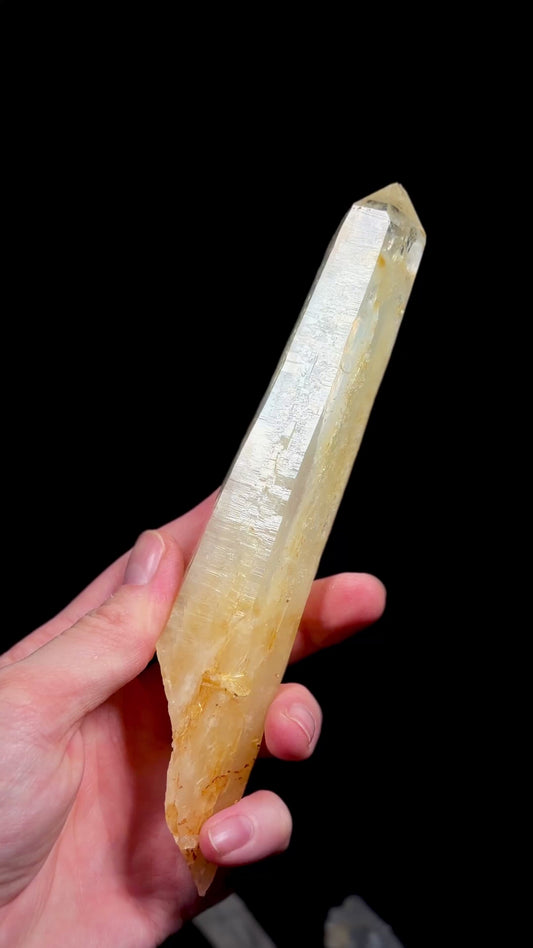 Golden Healer DNA Blue Smoke (Milton mine) Lemurian Quartz Crystal Wands (BS-3000) | WHOLESALE LOT | MIXED SIZE