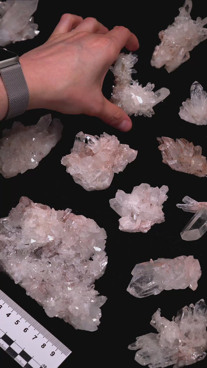 PINK LEMURIAN QUARTZ CLUSTERS (P-3084) | WHOLESALE LOT | SMALL SIZE 1510g x14