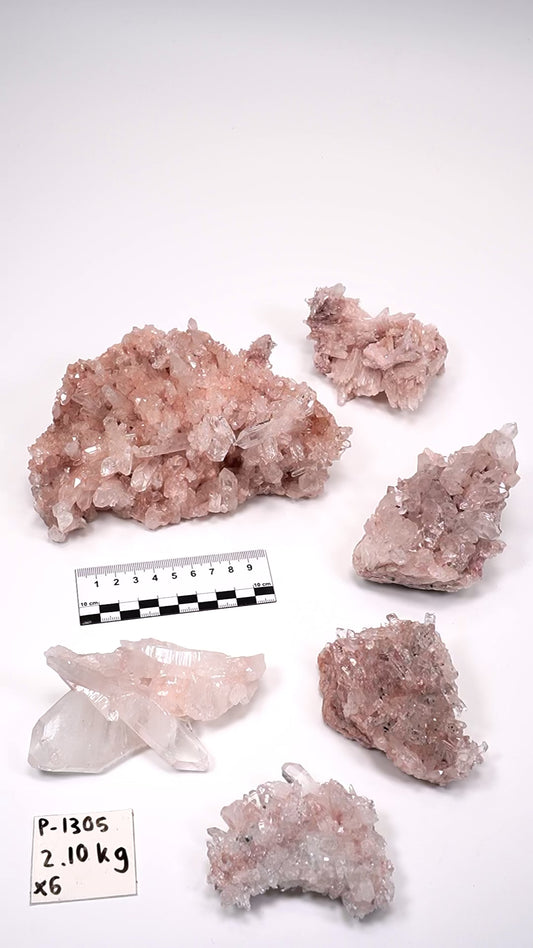 Pink Lemurian Quartz Clusters (P-1305)