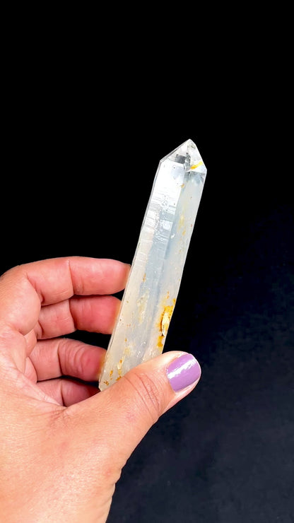 ゴールデンヒーラーDNAブルースモーク（ミルトン鉱山産）レムリアンクォーツクリスタルワンド（中・大サイズ）卸売（BS-173）