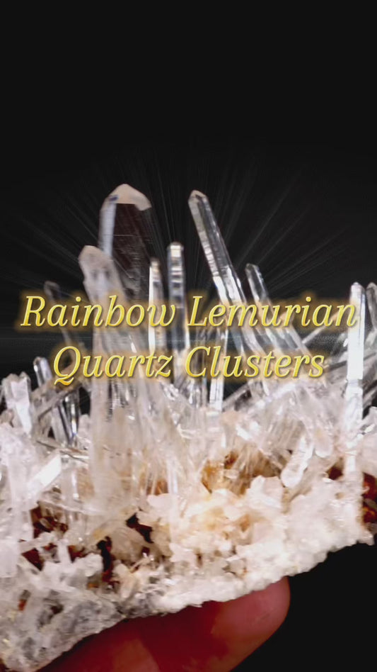 Rainbow Lemurian Quartz Clusters Mixed Selection (LC-3048) | Wholesale Lot | 3105g x7 | Medium & Small Size
