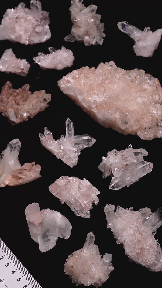 PINK LEMURIAN QUARTZ CLUSTERS (P-3086) | WHOLESALE LOT | SMALL SIZE 1765g x14