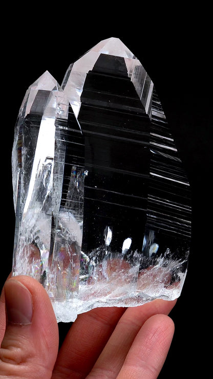 Peñas Blancas Lemurian Quartz Crystal Tantric Twin (PB-3003) | Wholesale & Retail Lot | 375g x1 | Medium Size