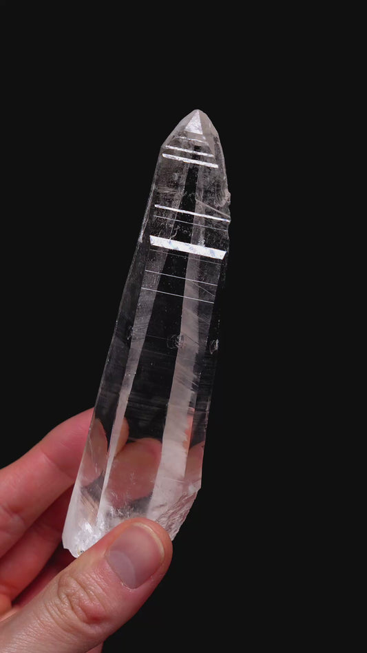 PEÑAS BLANCAS SUPER OPTICAL LEMURIAN QUARTZ POINTS (PB-3017) | WHOLESALE LOT | MEDIUM SIZE 170g x1