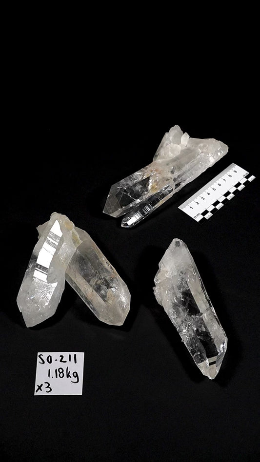 Master Lemurian Quartz Crystals "The Magnificent Trio" (Lot: SO-211)