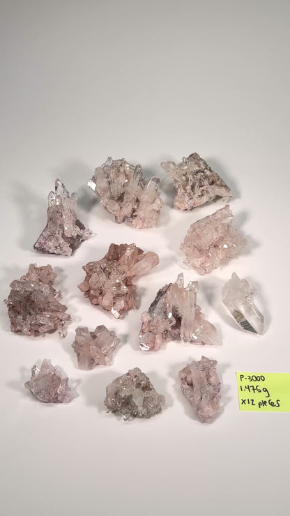 PINK LEMURIAN QUARTZ CLUSTERS SMALL SIZE (P-3000) | WHOLESALE LOT