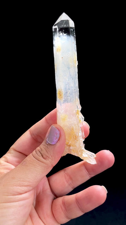 ゴールデンヒーラーDNAブルースモークレムリアンクォーツクリスタルワンド（大・中サイズ）（BS-151A）