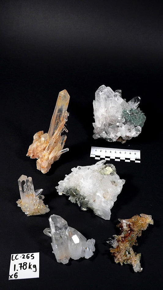 Lemurian Quartz Clusters mixed selection Rainbow Lot (LC-265)