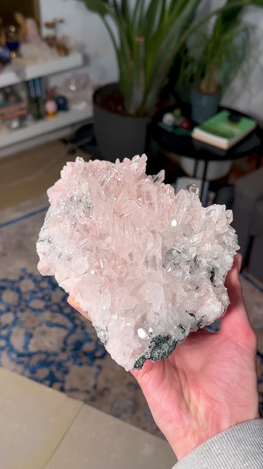 PINK LEMURIAN QUARTZ CLUSTER (P-1501) 1193G X1 | WHOLESALE LOT