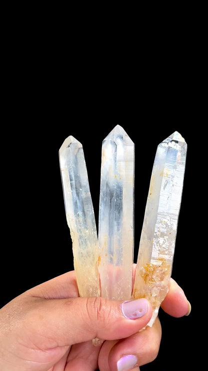 ゴールデンヒーラーDNAブルースモークレムリアンクォーツクリスタルワンド（大・中サイズ）（BS-151A）