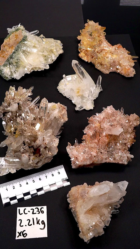 Lemurian Quartz Clusters mixed selection Rainbow Lot (LC-236)