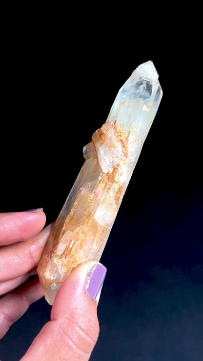 ゴールデンヒーラーDNAブルースモーク（ミルトン鉱山）レムリアンクォーツクリスタルワンド（小、中、大サイズ）卸売（BS-167）