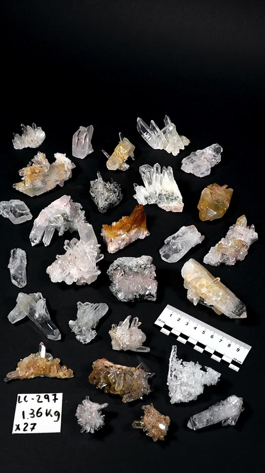 Lemurian Quartz Clusters mixed selection Rainbow Lot (LC-297)
