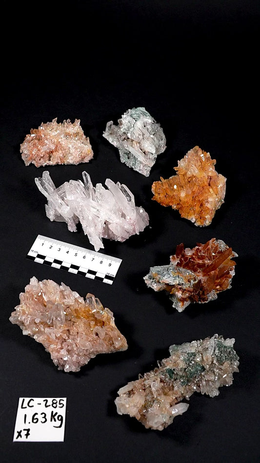 Lemurian Quartz Clusters mixed selection Rainbow Lot (LC-285)