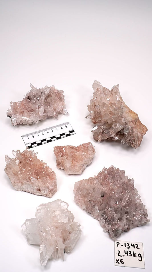 Pink Lemurian Quartz Clusters Medium/Small (P-1342)