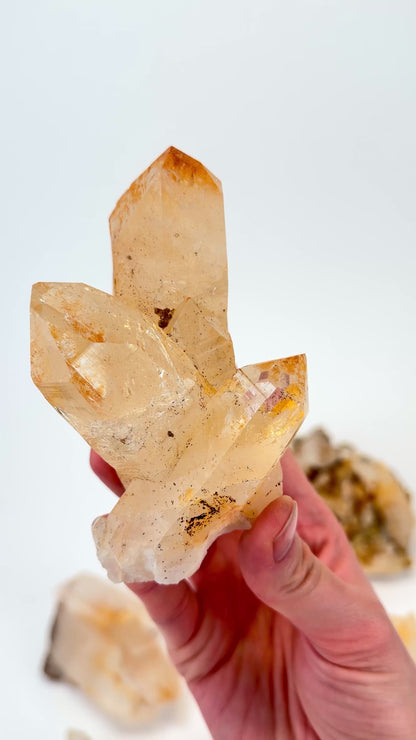 DRAGON FIRE LEMURIAN QUARTZ CLUSTERS (LC-3038) | WHOLESALE LOT | MIXED SIZE