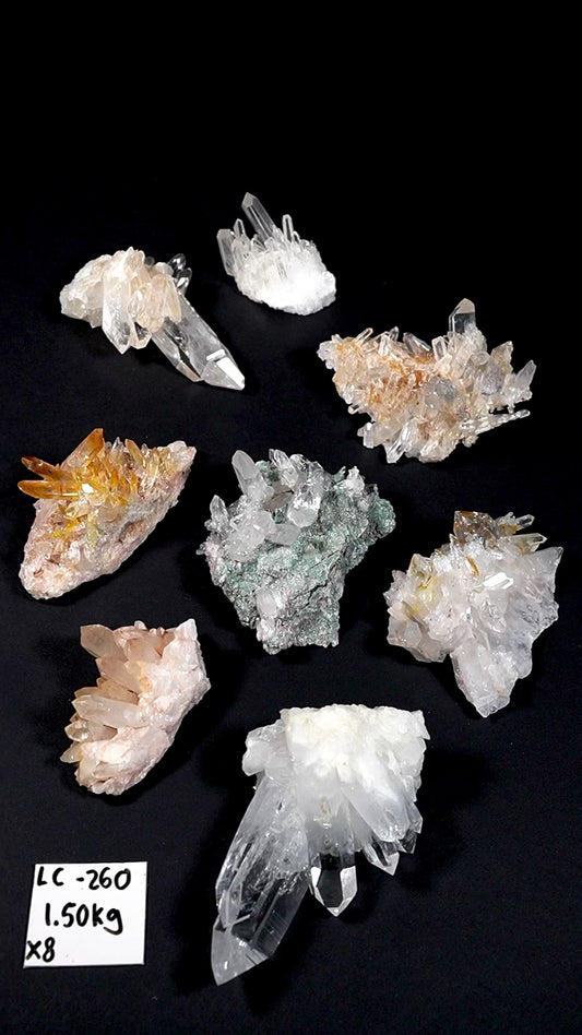 Lemurian Quartz Clusters mixed selection Rainbow Lot (LC-260)