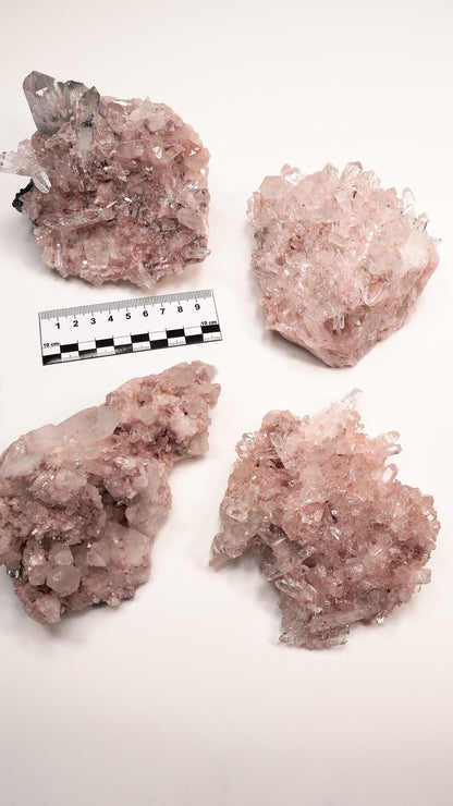 PINK LEMURIAN QUARTZ CLUSTERS MEDIUM SIZE  (P-1448) 2.603 G X4 | WHOLESALE LOT
