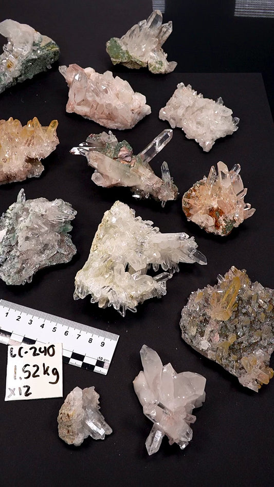 Lemurian Quartz Clusters mixed selection Rainbow Lot (LC-240)