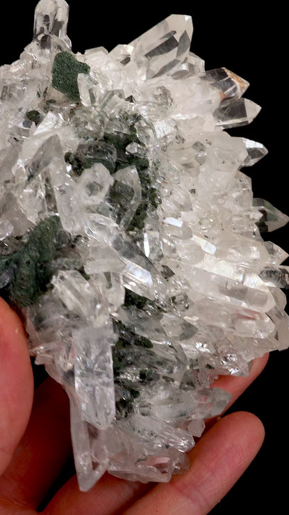 Green Lemurian Quartz Clusters (LC-3047) | Rainbow Wholesale Lot | Small & Medium Size