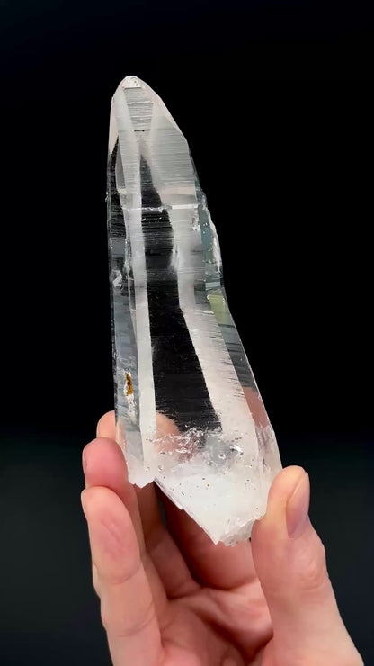 レーザーペニャスブランカスレムリアンクォーツ、エレスチャルベースコレクター標本（ロット：CO-211）