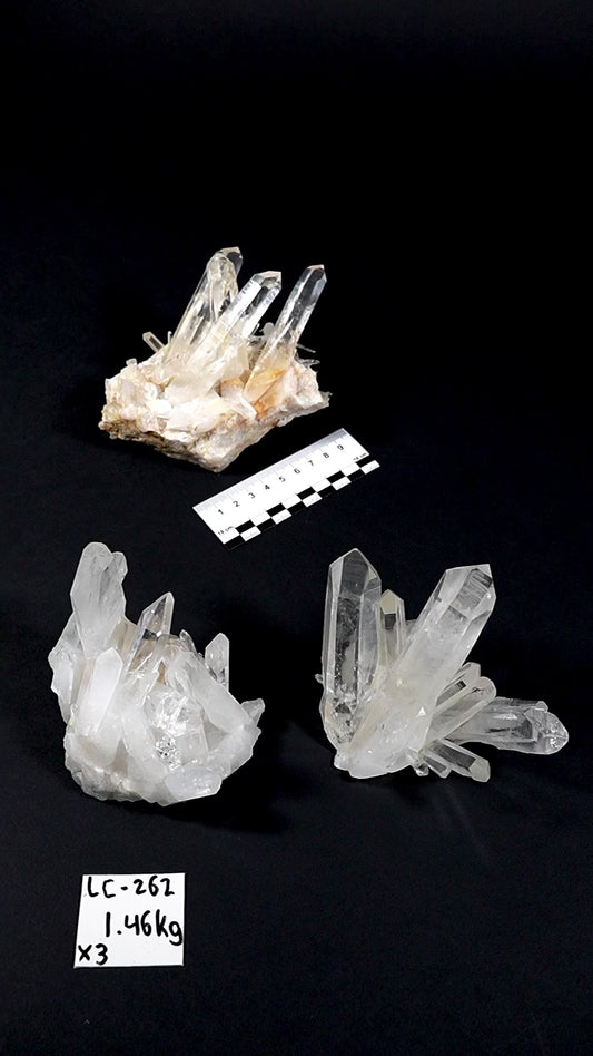 Lemurian Quartz Clusters mixed selection Rainbow Lot (LC-262)